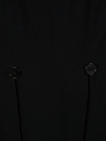 1950s Vintage Tailored Black Herringbone Wool Morning Coat 41