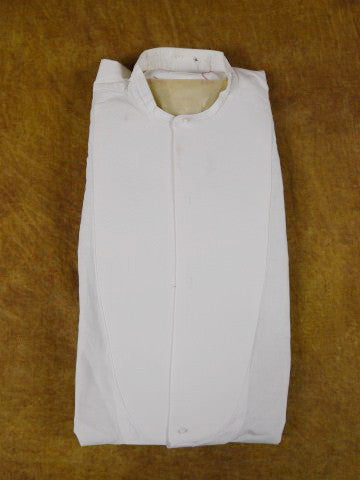1930s 1940s Vintage White Stiff Marcella Front Collarless Evening Shirt 14