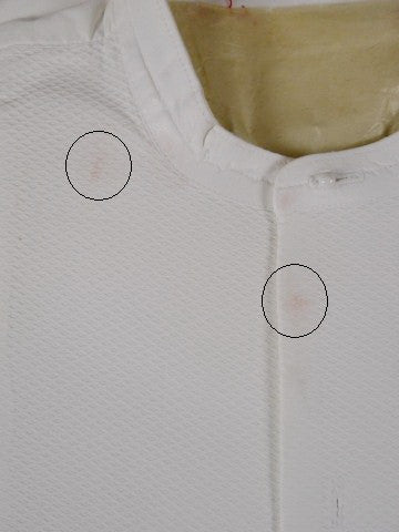 1930s 1940s Vintage White Stiff Marcella Front Collarless Evening Shirt 14