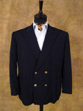 1950s 1960s Vintage Navy Blue Wool D/B Blazer 44S
