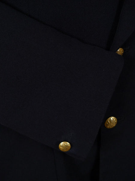 1950s 1960s Vintage Navy Blue Wool D/B Blazer 44S