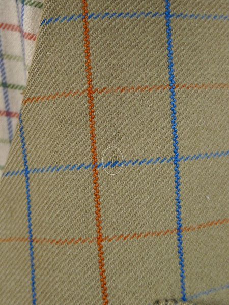 1948 Savile Row Bespoke Green /  Blue & Red Tattersall Check Country Waistcoat 42-43
