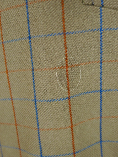 1948 Savile Row Bespoke Green /  Blue & Red Tattersall Check Country Waistcoat 42-43