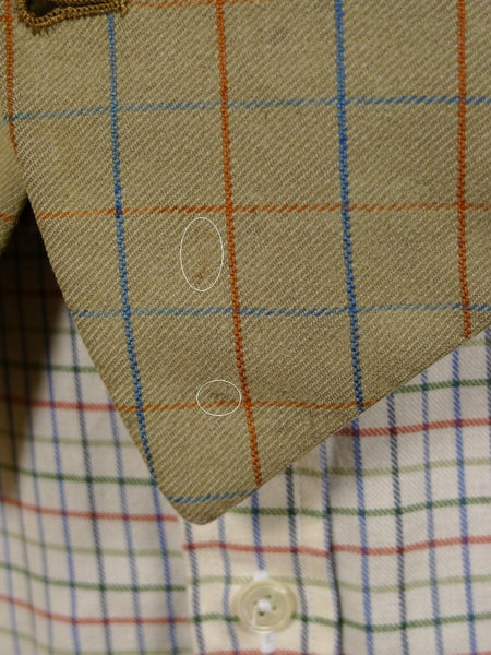 1948 Savile Row Bespoke Green /  Blue & Red Tattersall Check Country Waistcoat 42-43
