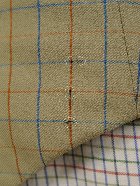 1948 Savile Row Bespoke Green /  Blue & Red Tattersall Check Country Waistcoat 42-43