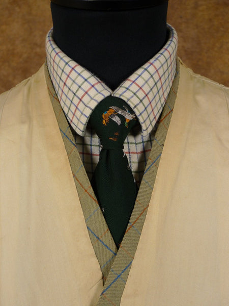 1948 Savile Row Bespoke Green /  Blue & Red Tattersall Check Country Waistcoat 42-43