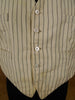 1930s 1940s Vintage Savile Row Bespoke Cream / Black Stripe Waistcoat 44S Public School?