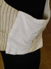 1930s 1940s Vintage Savile Row Bespoke Cream / Black Stripe Waistcoat 44S Public School?