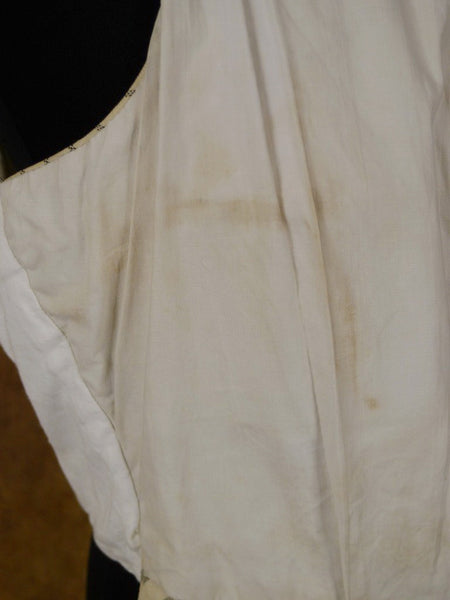 1930s 1940s Vintage Savile Row Bespoke Cream / Black Stripe Waistcoat 44S Public School?