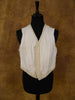 1930s 1940s Vintage Savile Row Bespoke Cream / Black Stripe Waistcoat 44S Public School?