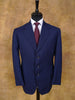 1960s 1970s Vintage Tailored Navy Blue Rope-Stripe Suit 42R