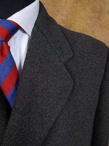 1950s 1960s Heavyweight Vintage Grey Wool Overcoat Coat 42-44L