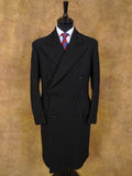 1940s 1950s Harrods London Heavyweight Charcoal Grey D/B Overcoat 38