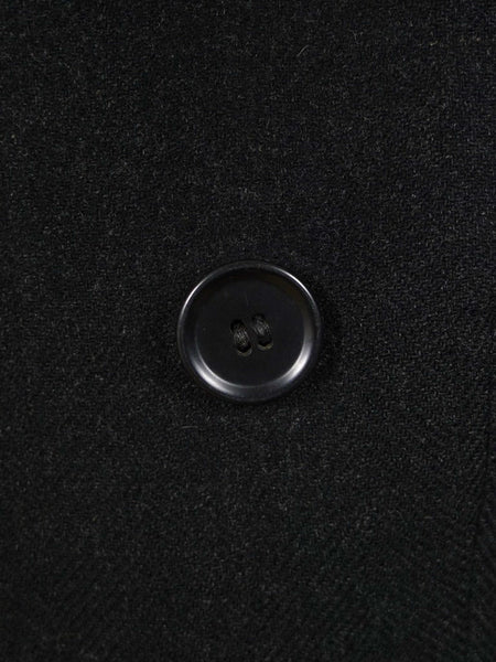 1940s 1950s Harrods London Heavyweight Charcoal Grey D/B Overcoat 38