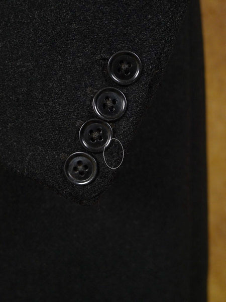 1940s 1950s Harrods London Heavyweight Charcoal Grey D/B Overcoat 38