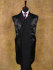 1940s 1950s Harrods London Heavyweight Charcoal Grey D/B Overcoat 38