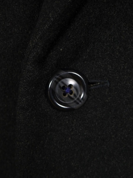 1960s Crombie Heavyweight Charcoal Grey Raglan Overcoat 44-46