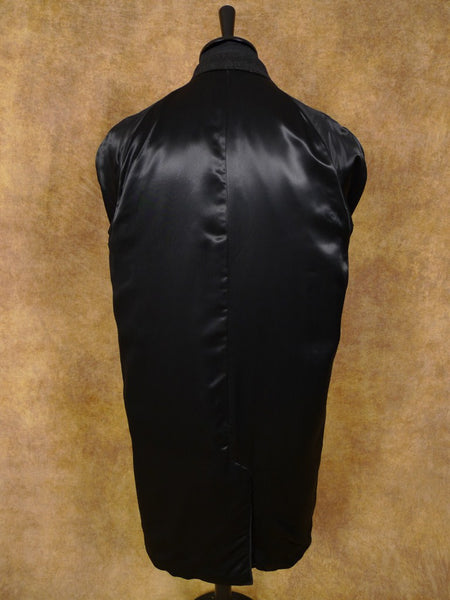 1960s Crombie Heavyweight Charcoal Grey Raglan Overcoat 44-46