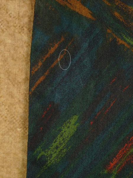 1950s 1960s Vintage Green / Black & Blue Rayon Cravat