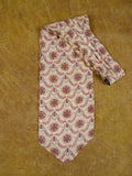 1950s Vintage Sammy Cream / Red Pattern Rayon Cravat