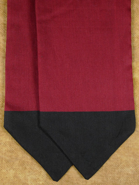 1950s 1960s Vintage Red / Black Rayon Cravat
