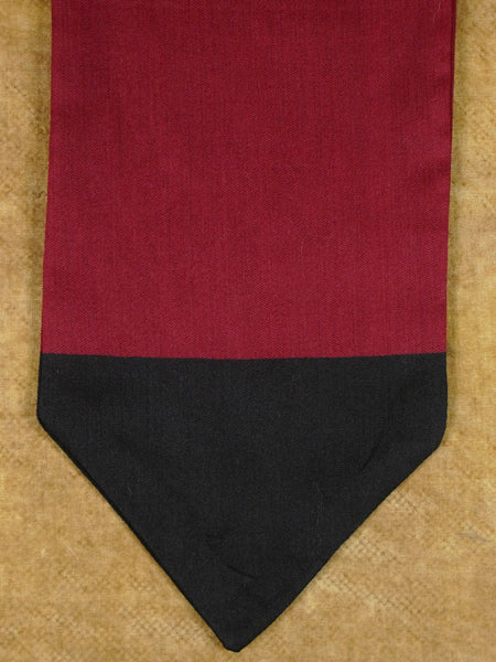 1950s 1960s Vintage Red / Black Rayon Cravat