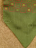 1950s 1960s Vintage Green / Red Pattern Rayon Cravat