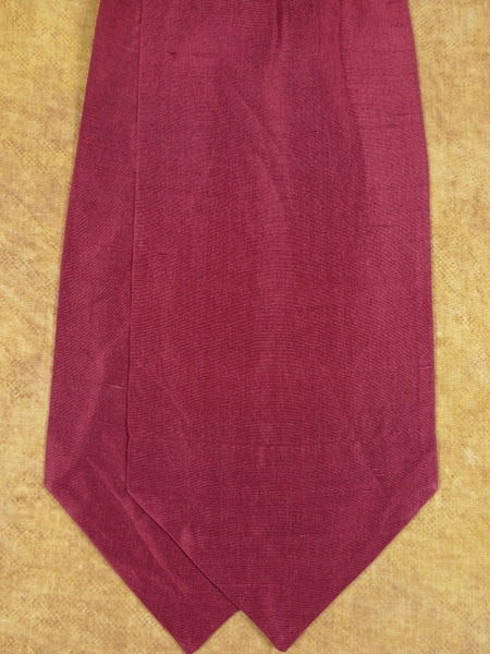 1950s 1960s Vintage Burgundy Pure Silk Cravat