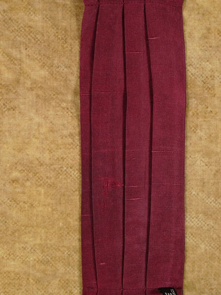 1950s 1960s Vintage Burgundy Pure Silk Cravat