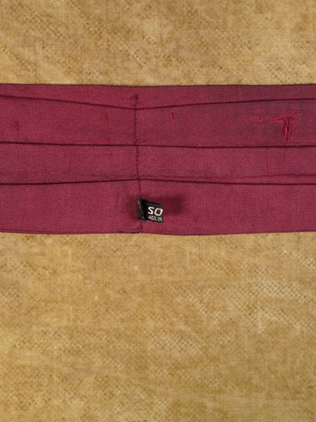 1950s 1960s Vintage Burgundy Pure Silk Cravat