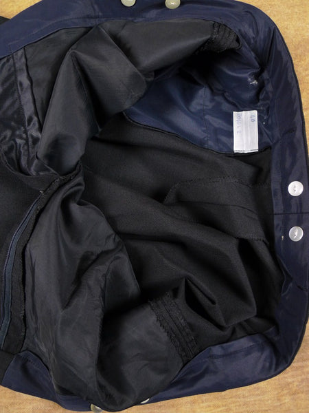 1960s Vintage Black Wool & Mohair Mix Dinner Trousers 40R