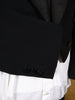 1940s 1950s Tailored Black Barathea Wool Evening Tailcoat 36L