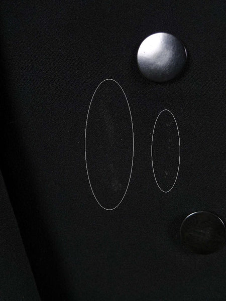 1940s 1950s Tailored Black Barathea Wool Evening Tailcoat 36L