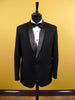 1950s 1960s Vintage Black Barathea Wool Dinner Jacket 39S