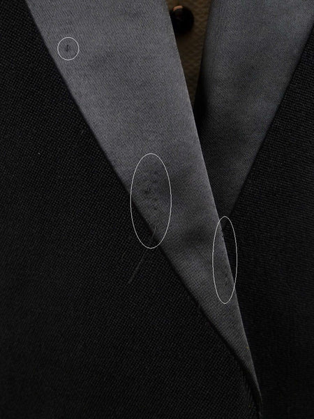 1950s 1960s Vintage Black Barathea Wool Dinner Jacket 39S