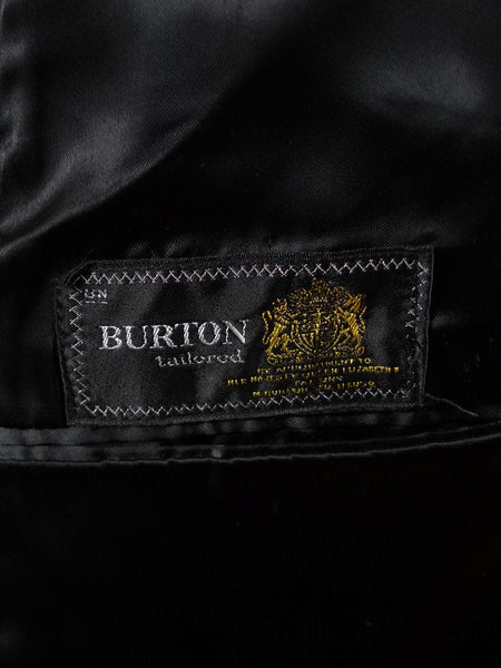 1950s 1960s Vintage Black Barathea Wool Dinner Jacket 39S