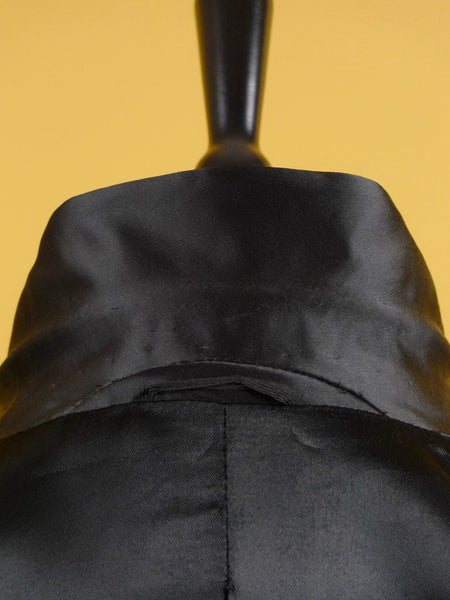 1950s 1960s Vintage Black Barathea Wool Dinner Jacket 39S