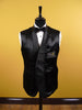 1950s 1960s Vintage Black Barathea Wool Dinner Jacket 39S