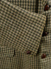 1950s 1960s Vintage Green Houndstooth Harris Tweed Jacket 44S
