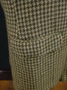 1950s 1960s Vintage Green Houndstooth Harris Tweed Jacket 44S