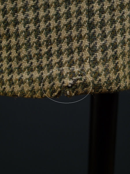 1950s 1960s Vintage Green Houndstooth Harris Tweed Jacket 44S