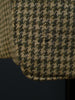 1950s 1960s Vintage Green Houndstooth Harris Tweed Jacket 44S