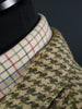 1950s 1960s Vintage Green Houndstooth Harris Tweed Jacket 44S