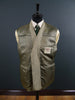 1950s 1960s Vintage Green Houndstooth Harris Tweed Jacket 44S