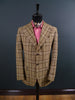 1960S 1970S Bold Check Brown Twist Wool Sports Jacket 39R