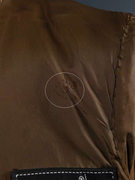 1960S 1970S Bold Check Brown Twist Wool Sports Jacket 39R