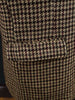 1950s 1960s Vintage Heavyweight Cream / Red & Black Check Harris Tweed Jacket 42S