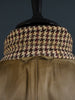 1950s 1960s Vintage Heavyweight Cream / Red & Black Check Harris Tweed Jacket 42S