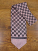 1950s 1960s Vintage Pale Pink & Charcoal Grey Pattern Rayon Cravat