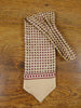 1950s 1960s Vintage Cream / Red Pattern Rayon Cravat